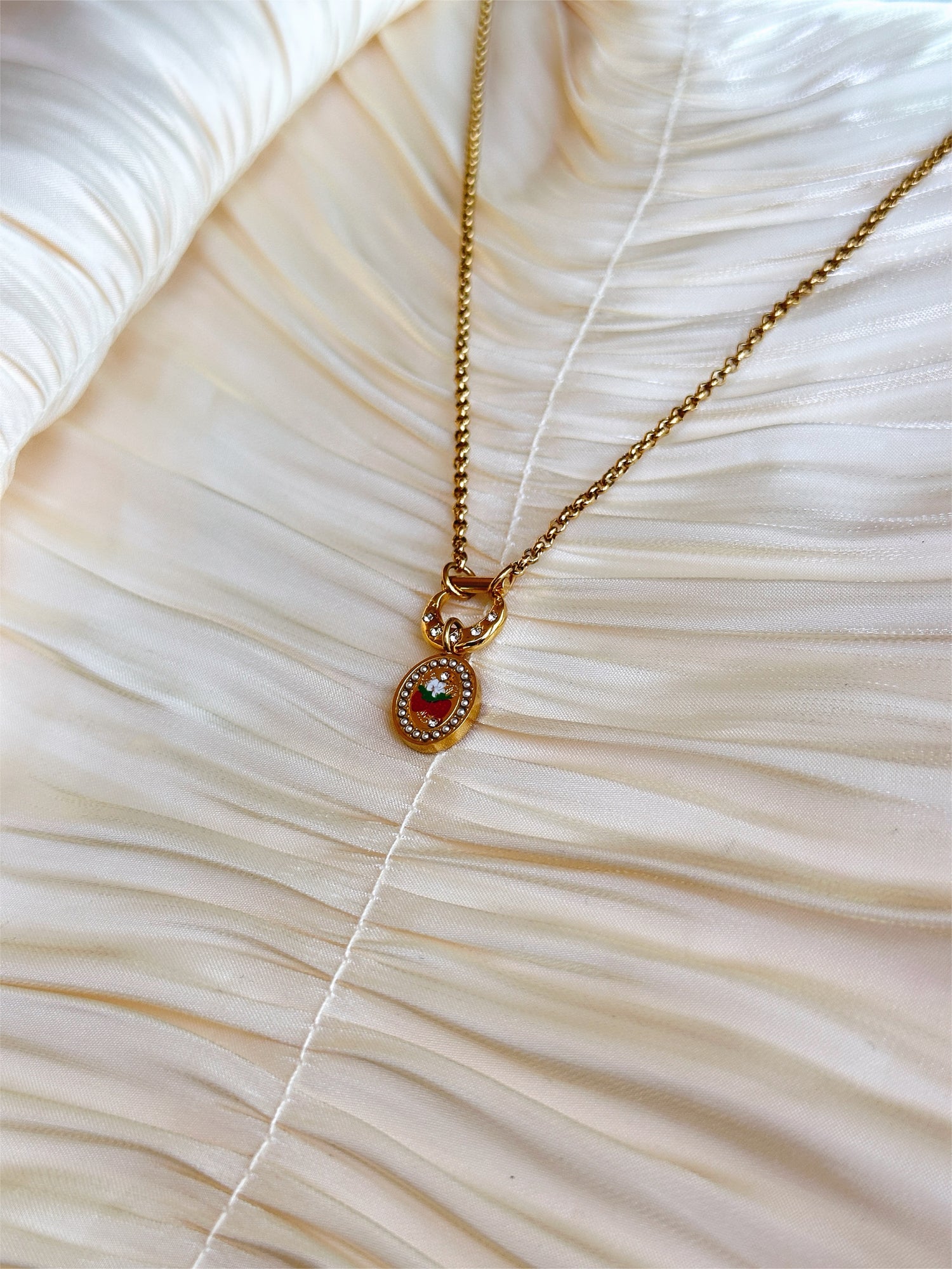 Liora Strawberry Charm Necklace