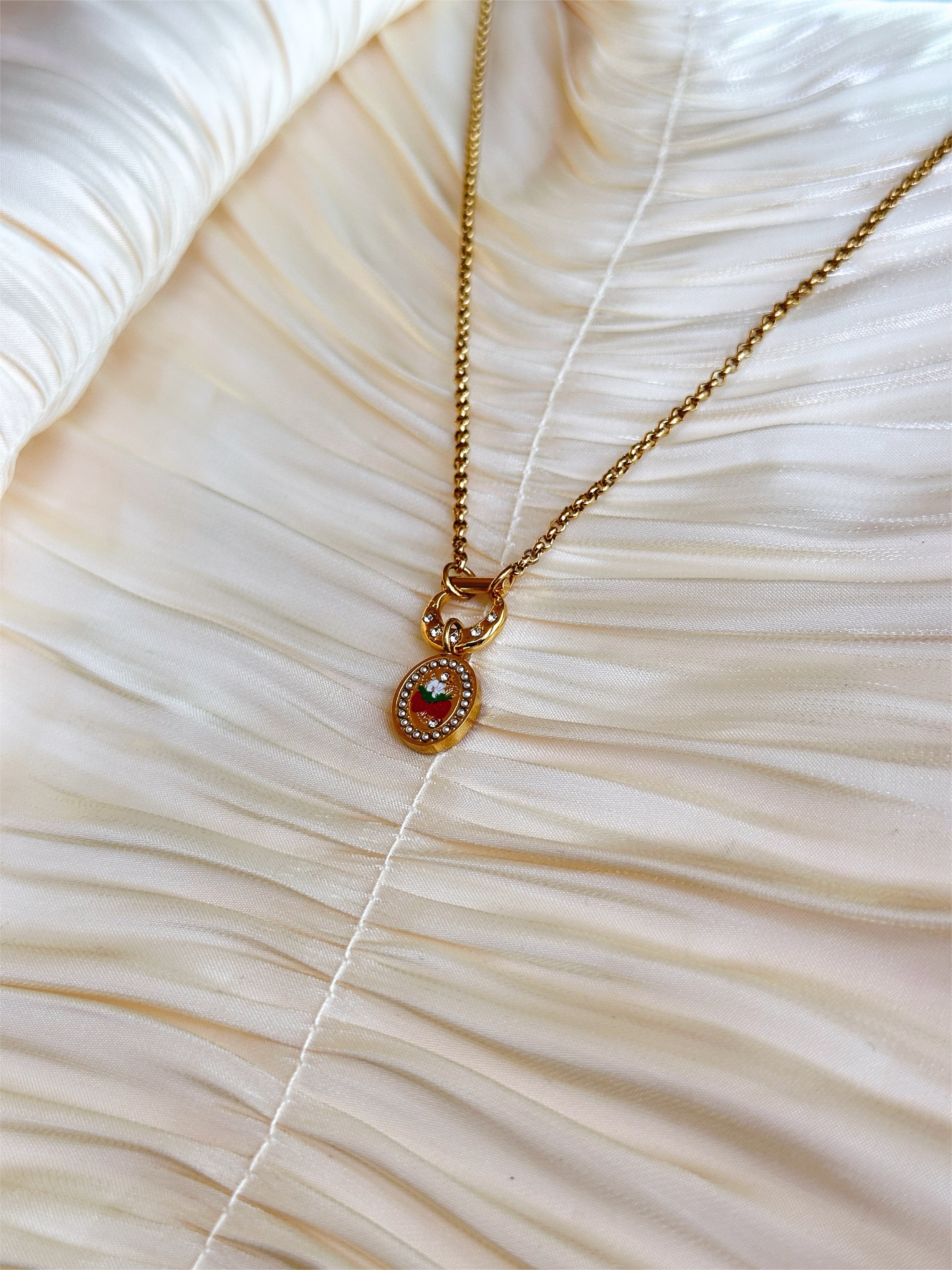 Liora Strawberry Charm Necklace