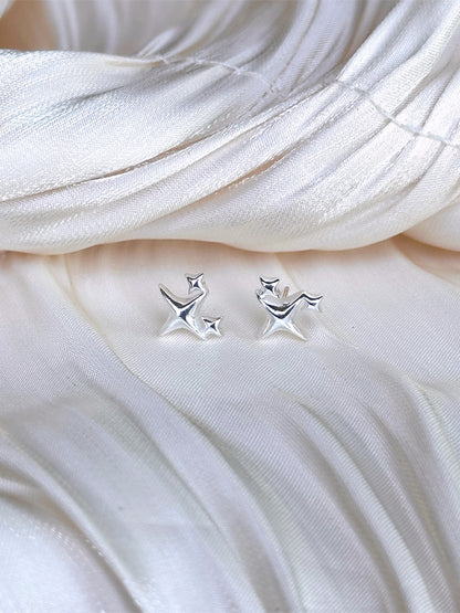 Astra Star Stud Earrings (Silver)