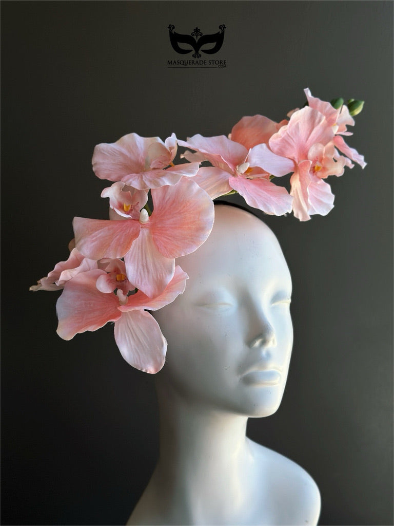 Orchid Fascinator - Blush Pink