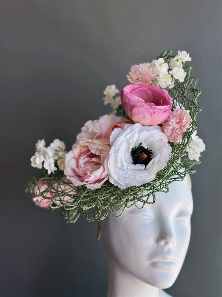 Blush Bloom - Garden Florals Fascinator