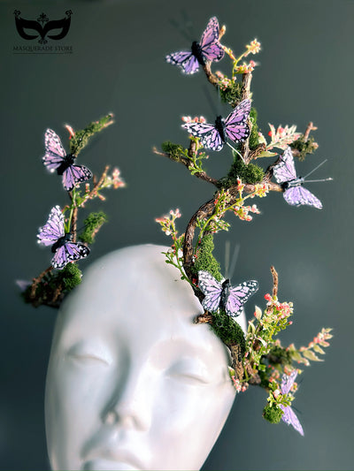 Flutterwood Fae - Lilac Butterfly Headdress