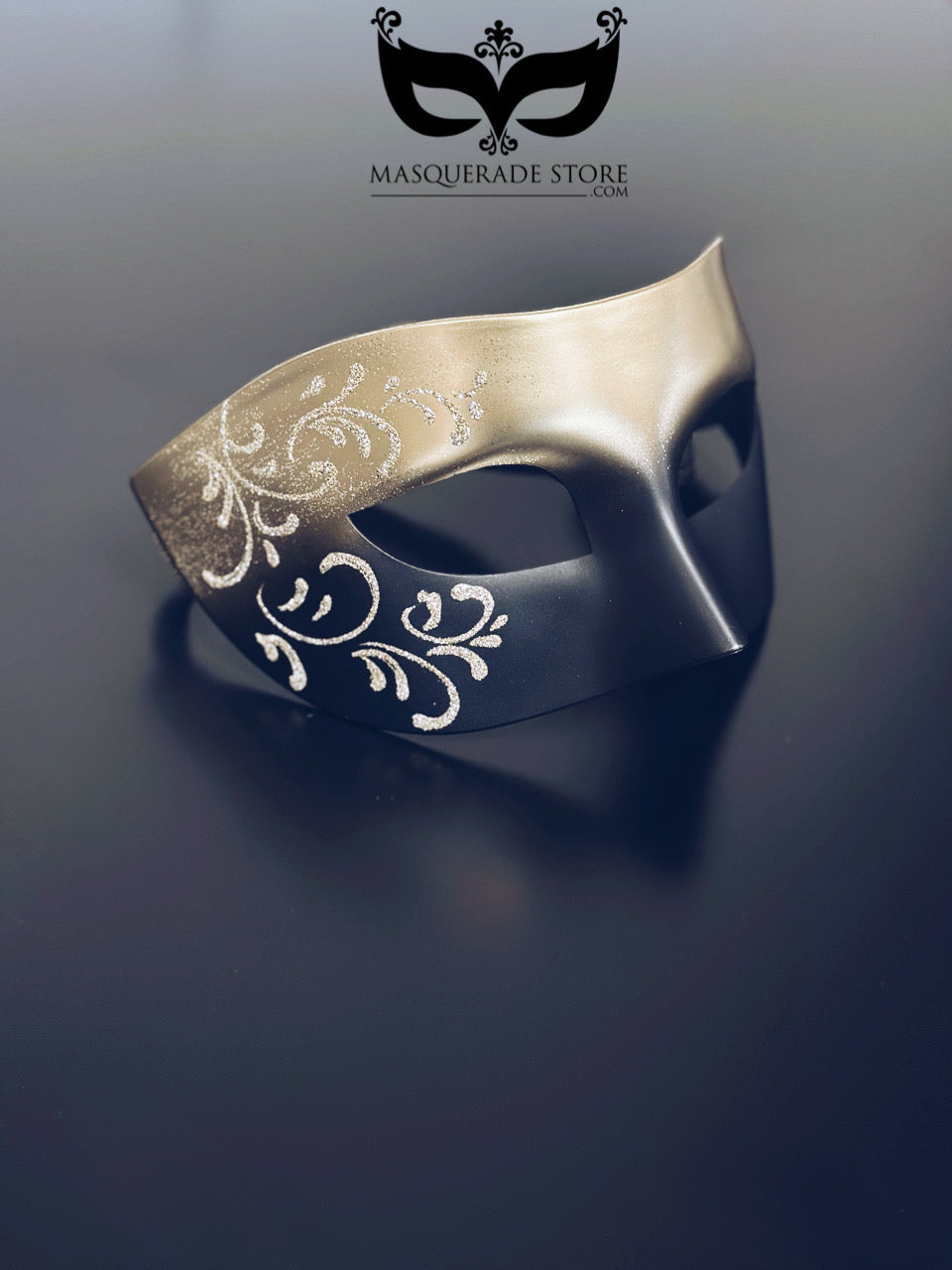 Moonlight Majesty - Gold Ombre Couples Masks