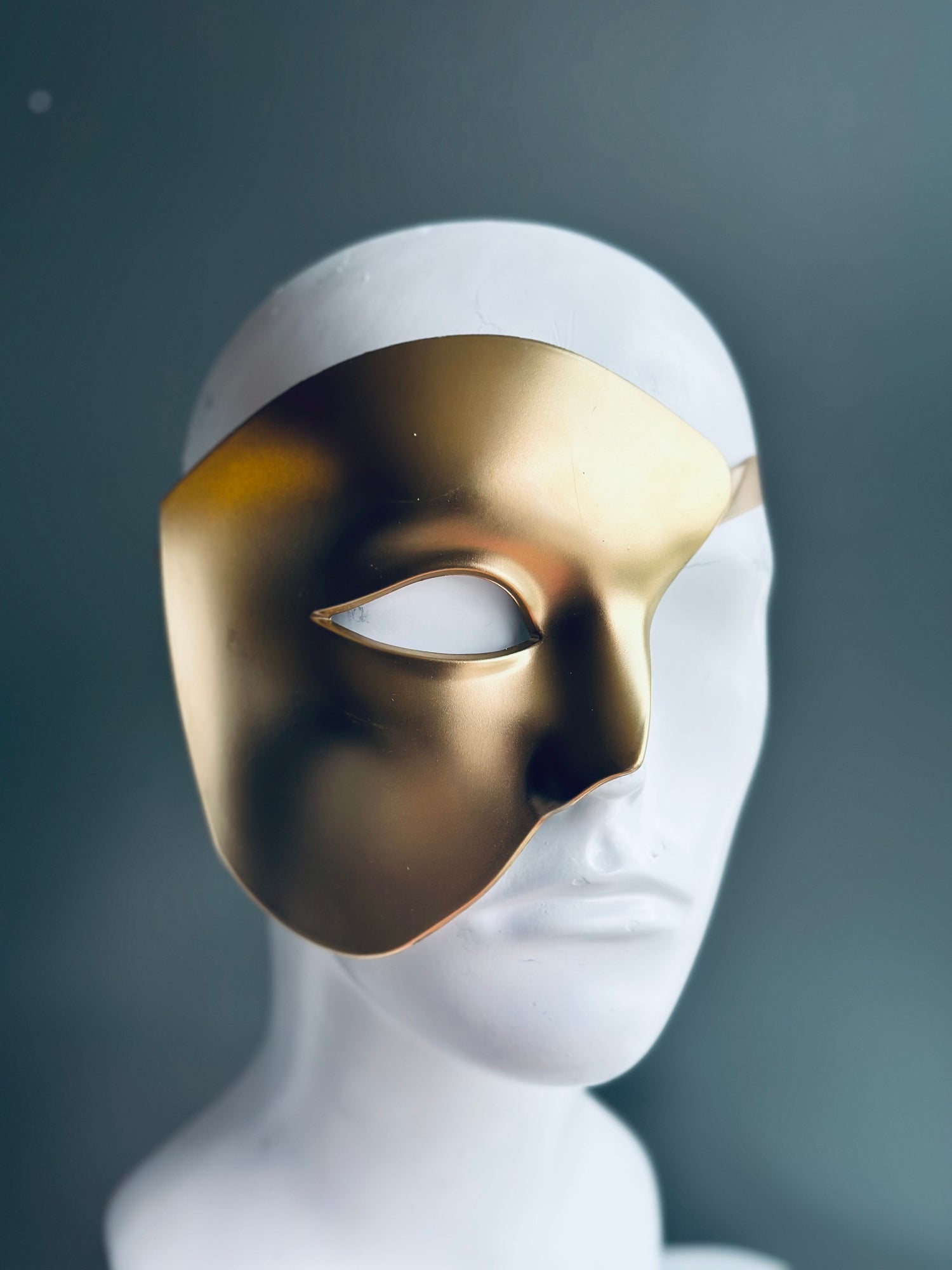 Phantom of the Opera Half Face Masquerade Mask - Gold