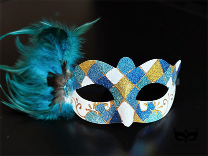 Bulk Masks - Harlequin Feather Carnival Collection
