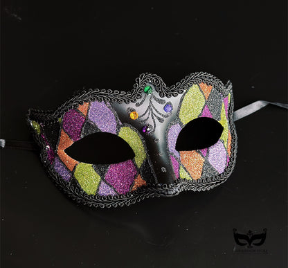 Bulk Masks - Midnight Harlequin Glitter Collection
