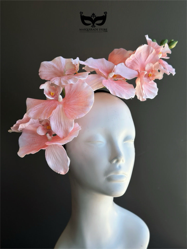 Orchid Fascinator - Blush Pink