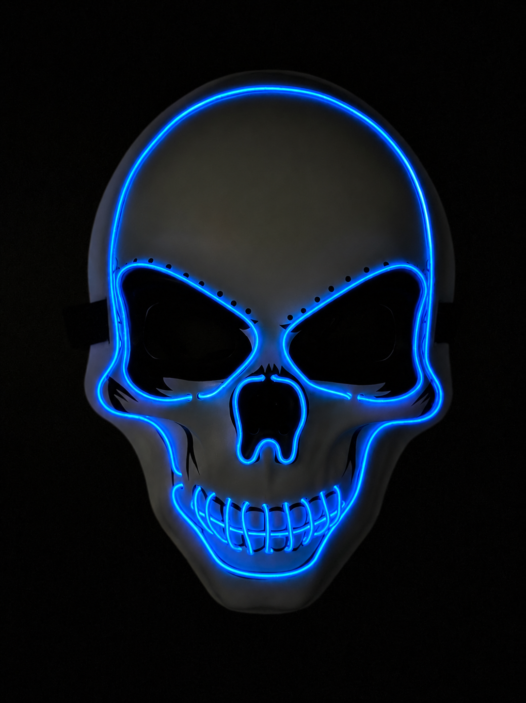 Neon Skull Glow -  Blue LED Mask