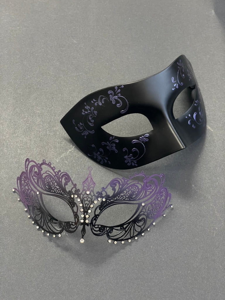 Midnight Majesty – Black &amp; Purple Masks