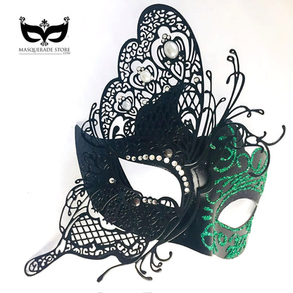 Luxury Butterfly Mask - Green