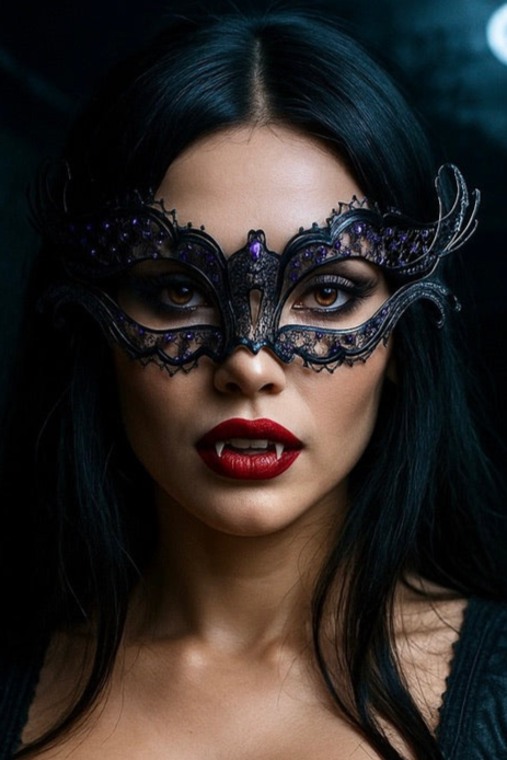Katherine Mask - Black/Purple