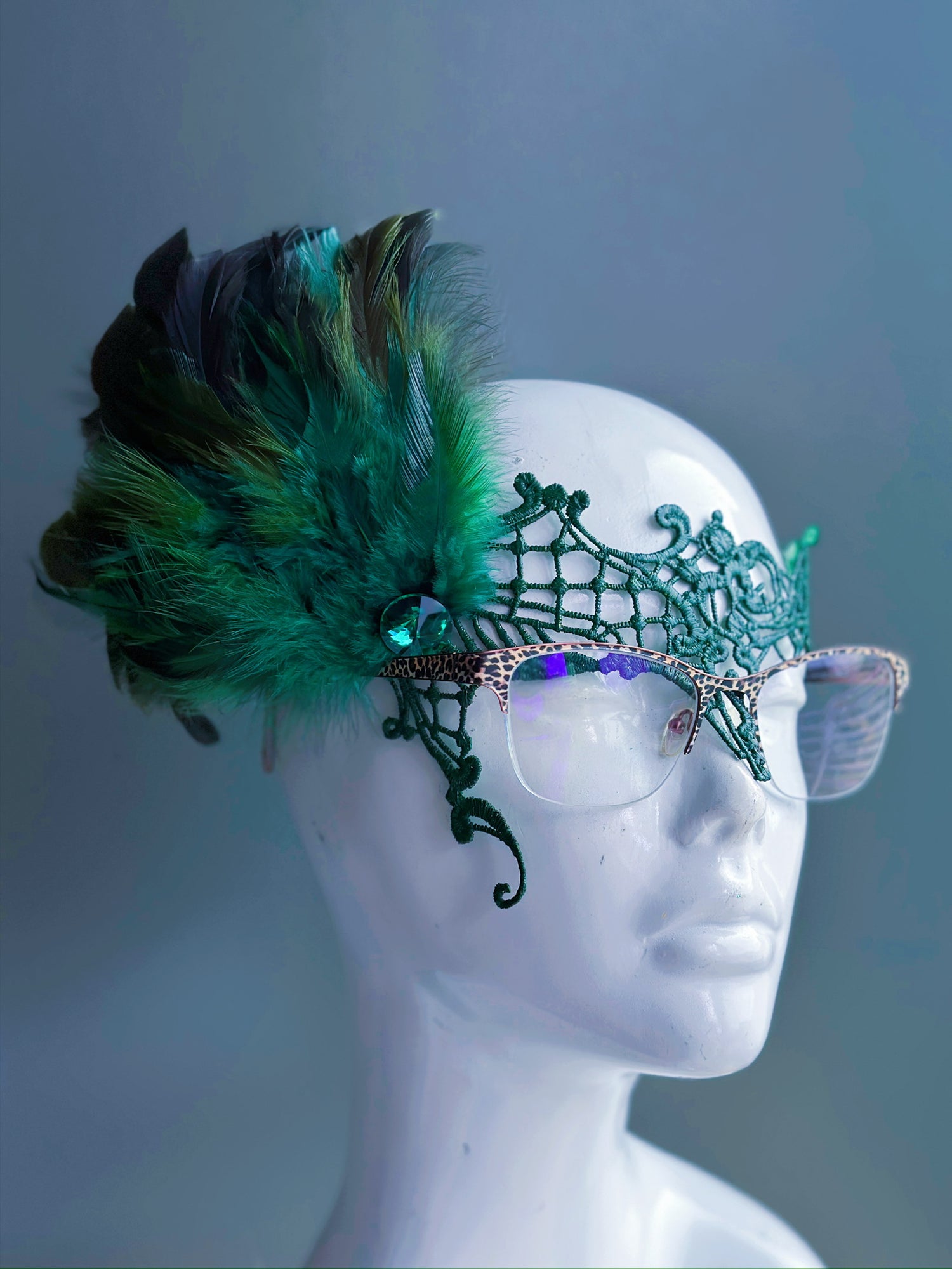 Eyeglass Mask - Enchanted Emerald