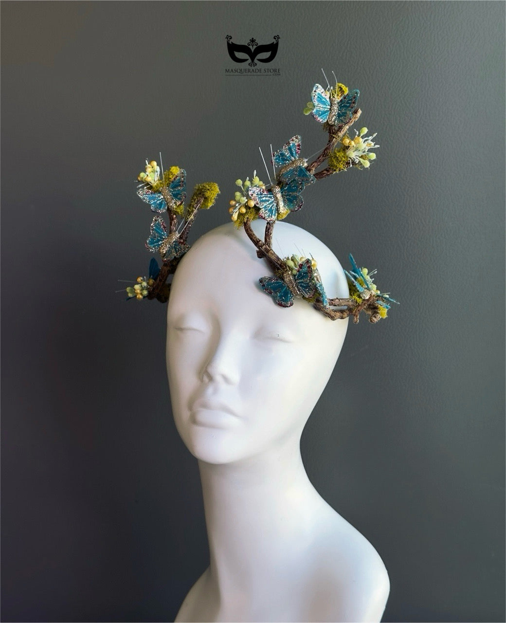Flutterwood Fae - Teal Butterfly Headdress