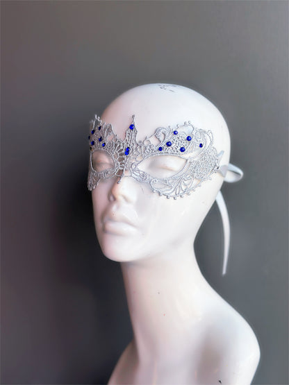 Ana Lace Mask - Silver