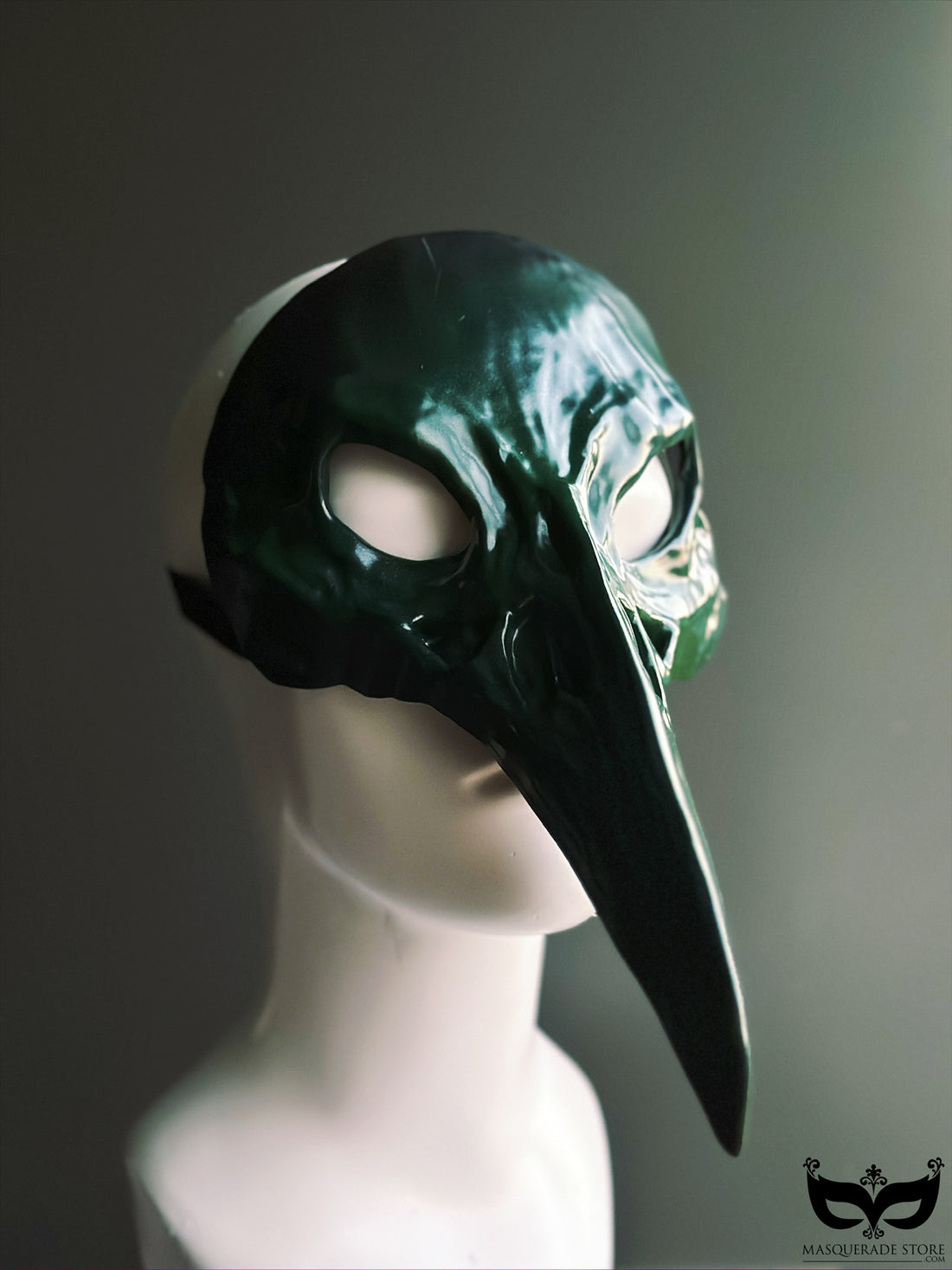Forest Curator - Green Plague Crow Skull Mask