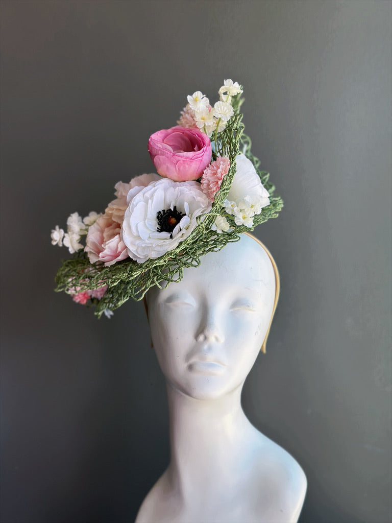 Blush Bloom - Garden Florals Fascinator