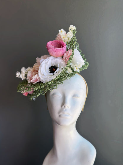 Blush Bloom - Garden Florals Fascinator