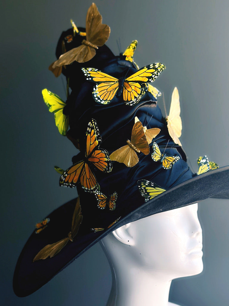Golden Butterfly Witch Hat – Luxe Halloween Enchantress