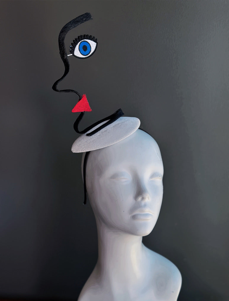 Abstract Face Fascinator – Avant Garde Sculptural Headpiece