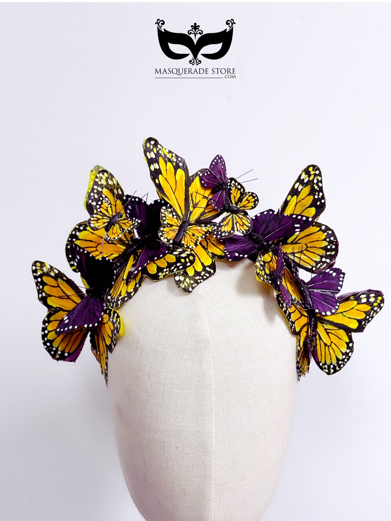 Orange Purple Monarch Butterfly Headband
