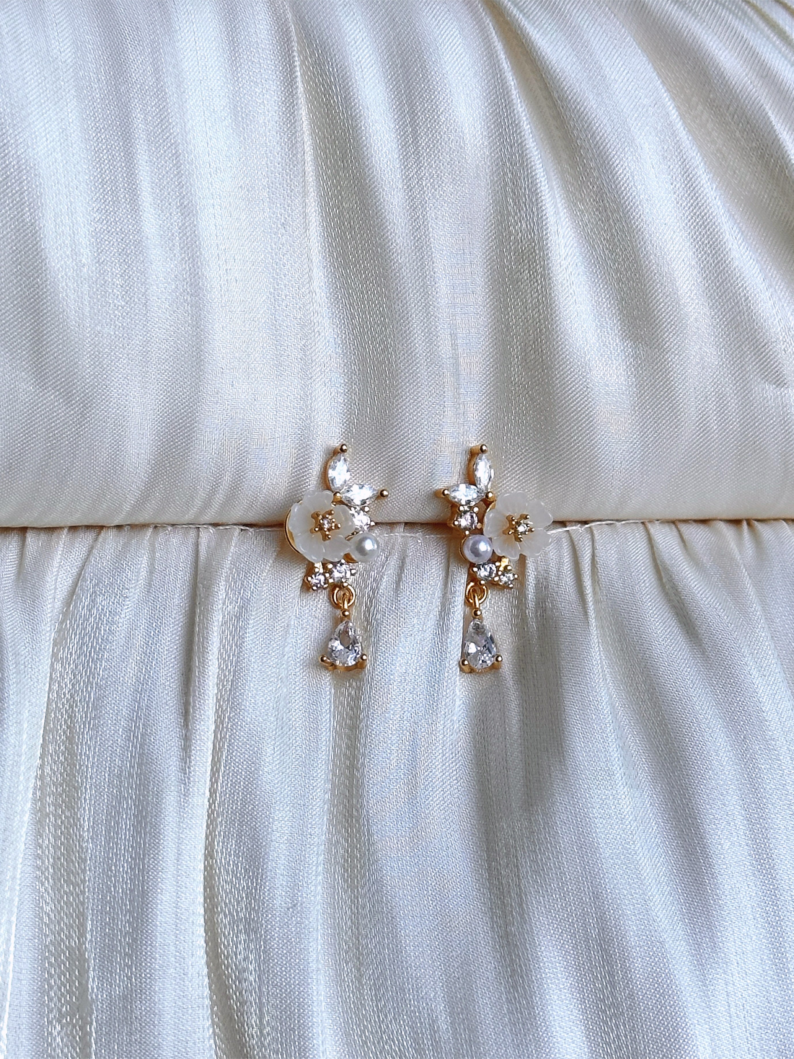 Blossom Pearl Drop Earrings