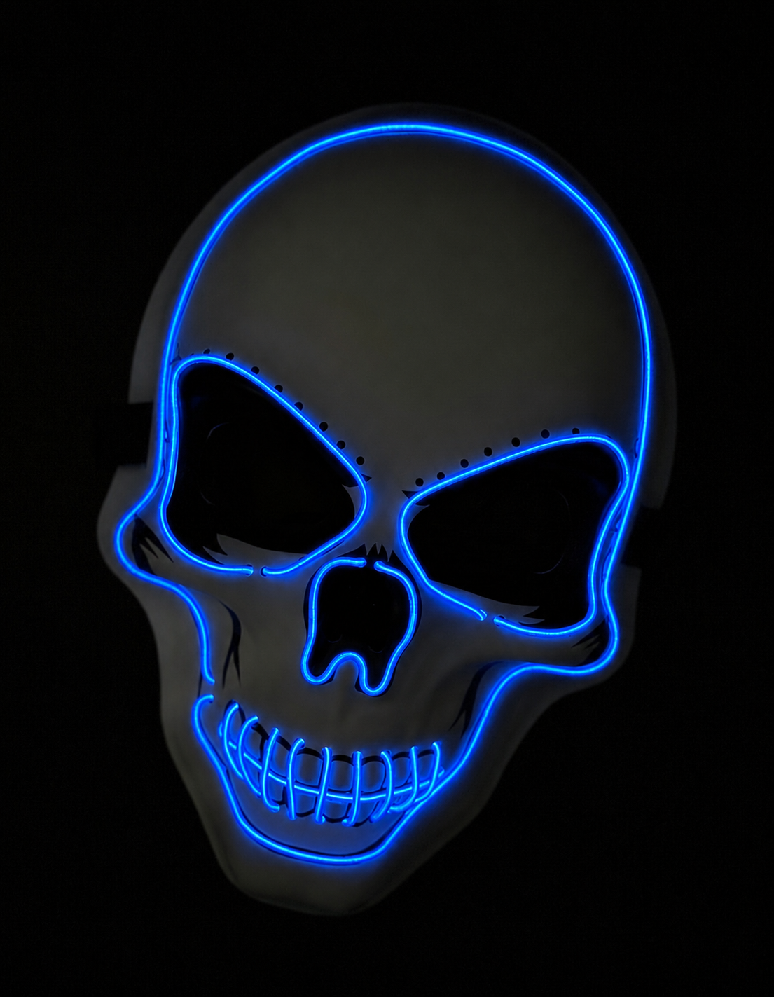 Neon Skull Glow -  Blue LED Mask