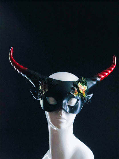 Long Horn Mask - Red Forest