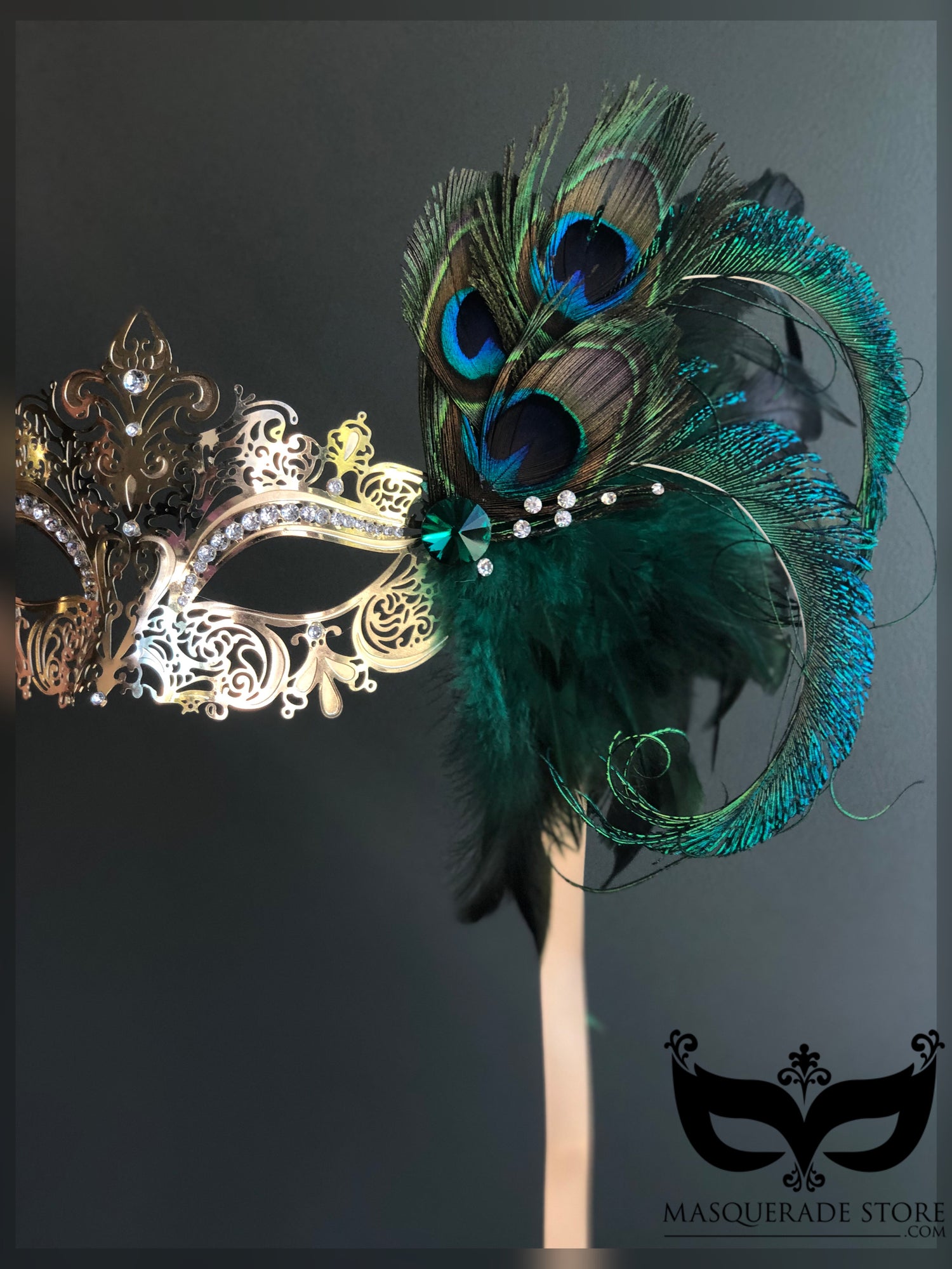 Venus Gold Peacock - Handheld Mask