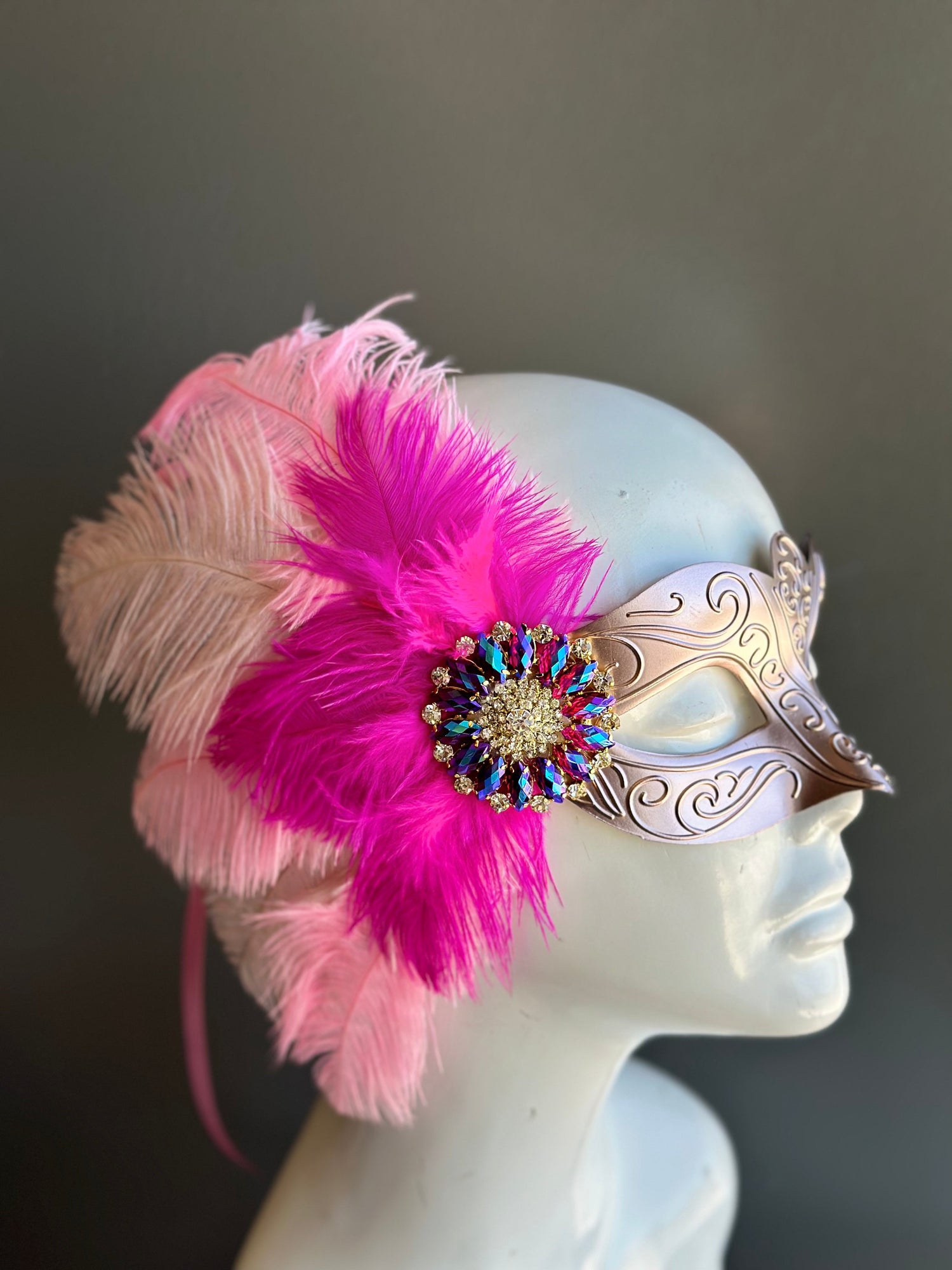 Flamingo Inspired Mask - Pink Shades