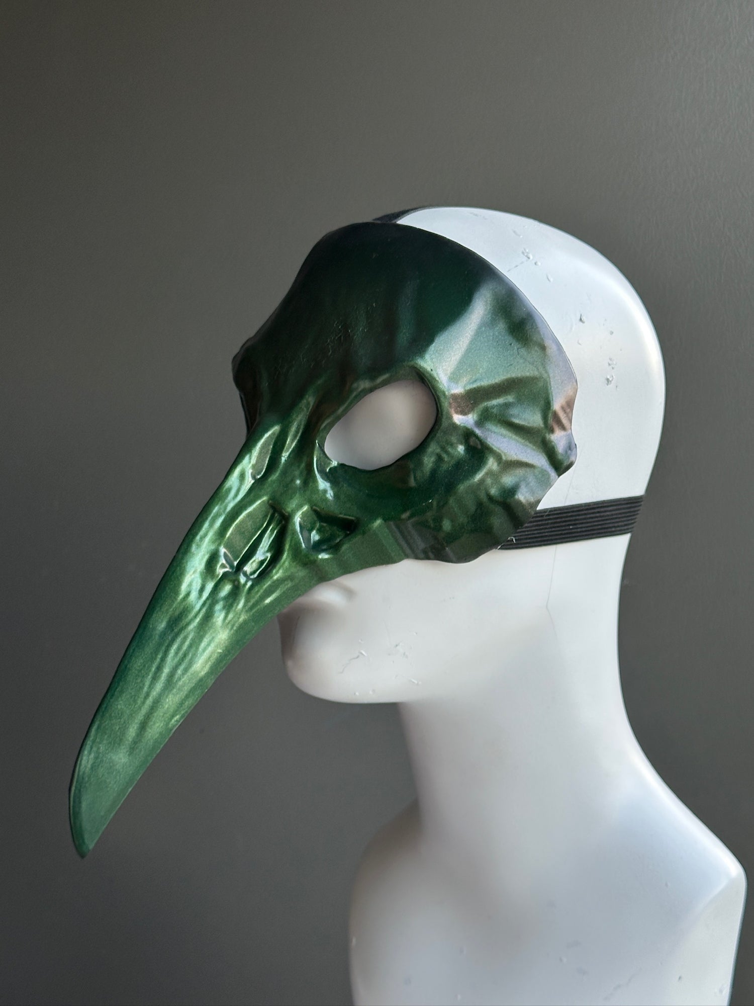 Bird Skull Mask - Forest Green