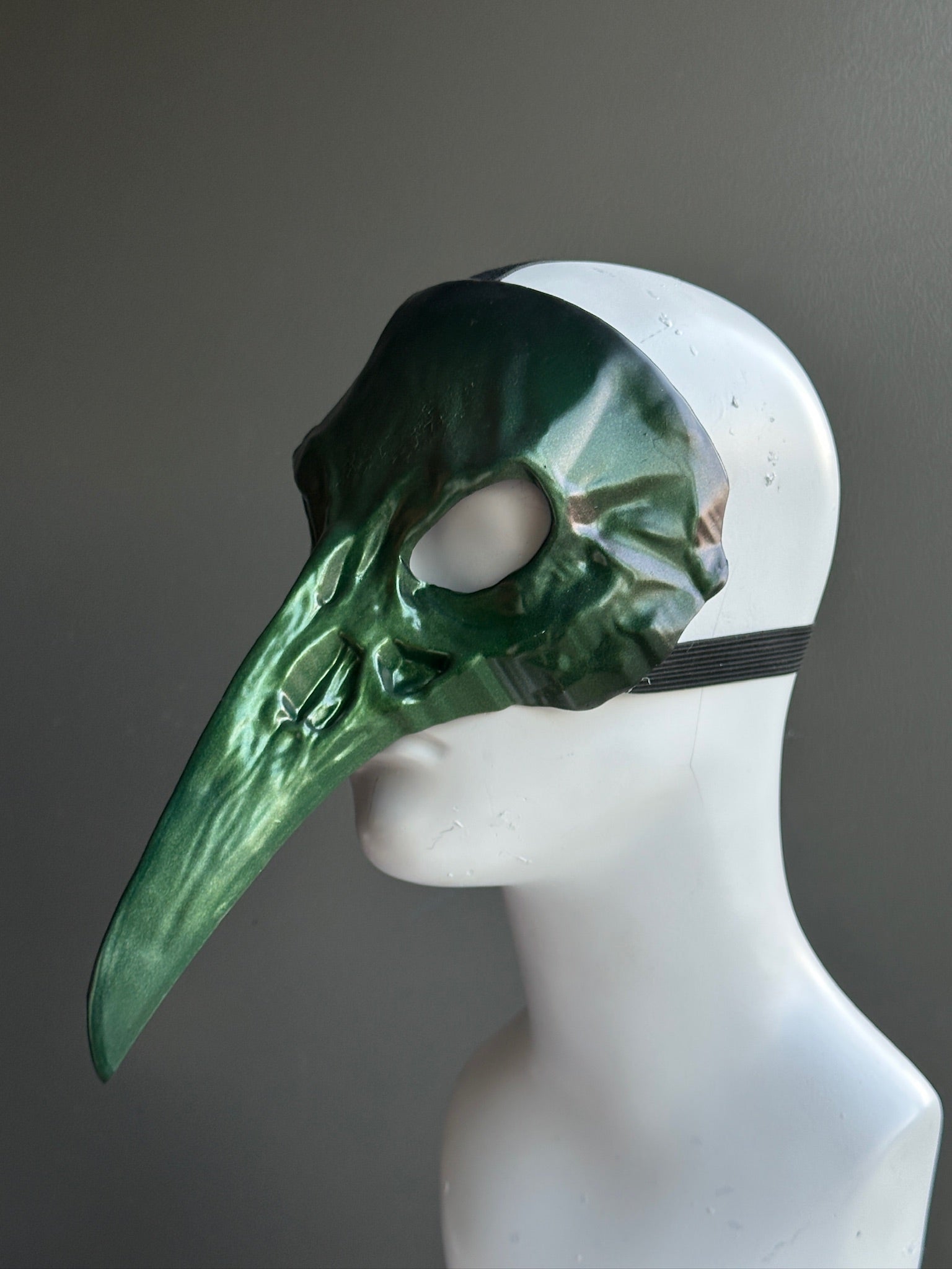 Bird Skull Mask - Forest Green