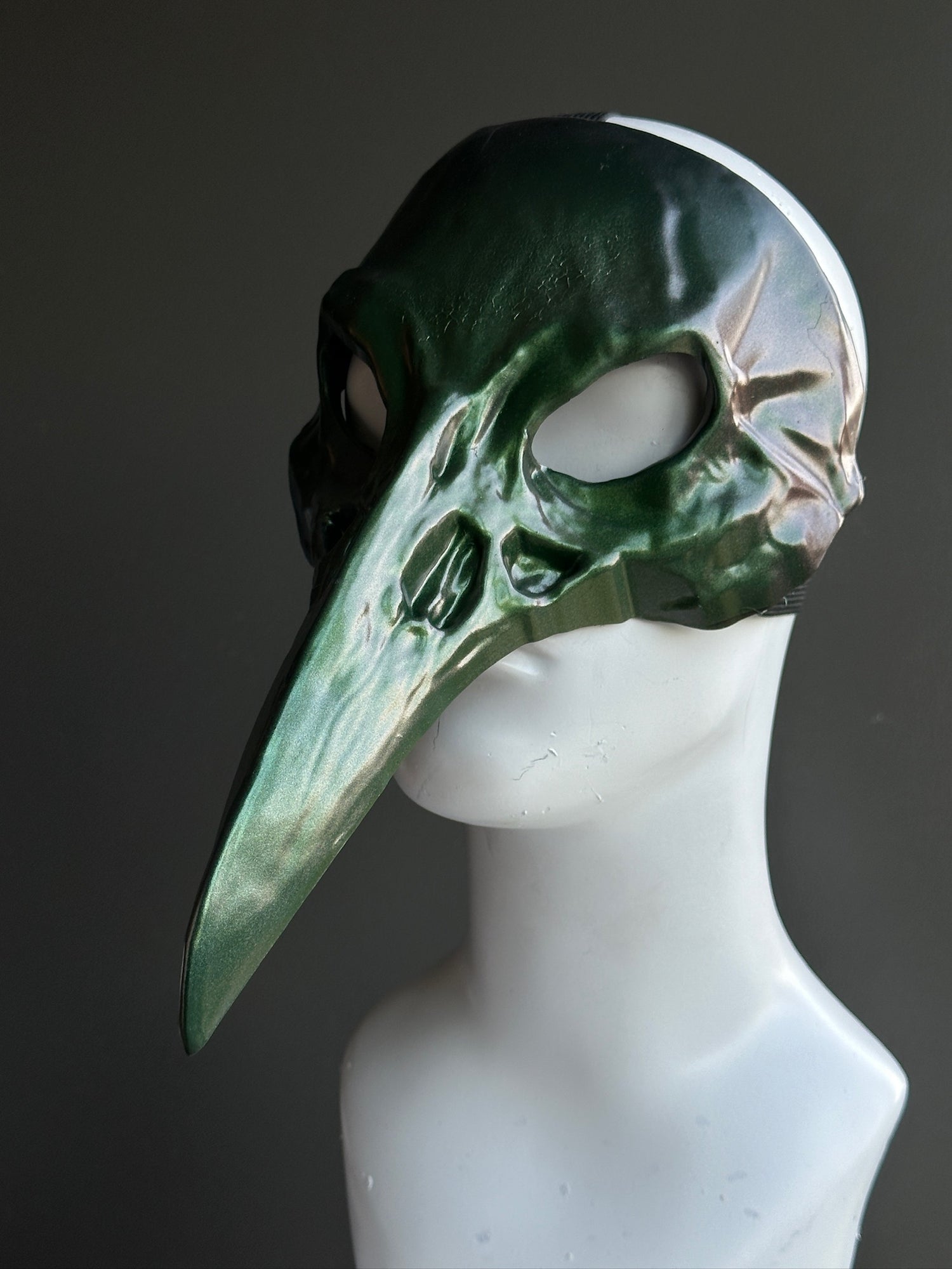 Bird Skull Mask - Forest Green