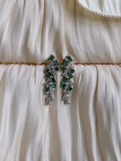 Elphaba - Earrings (Emerald/Silver)