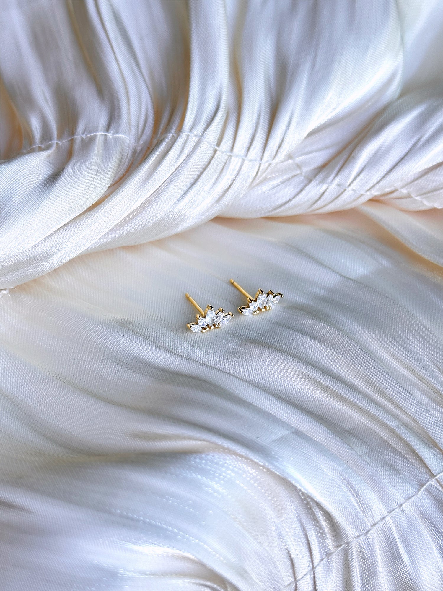 Crystal Crown Danity Gold Earrings