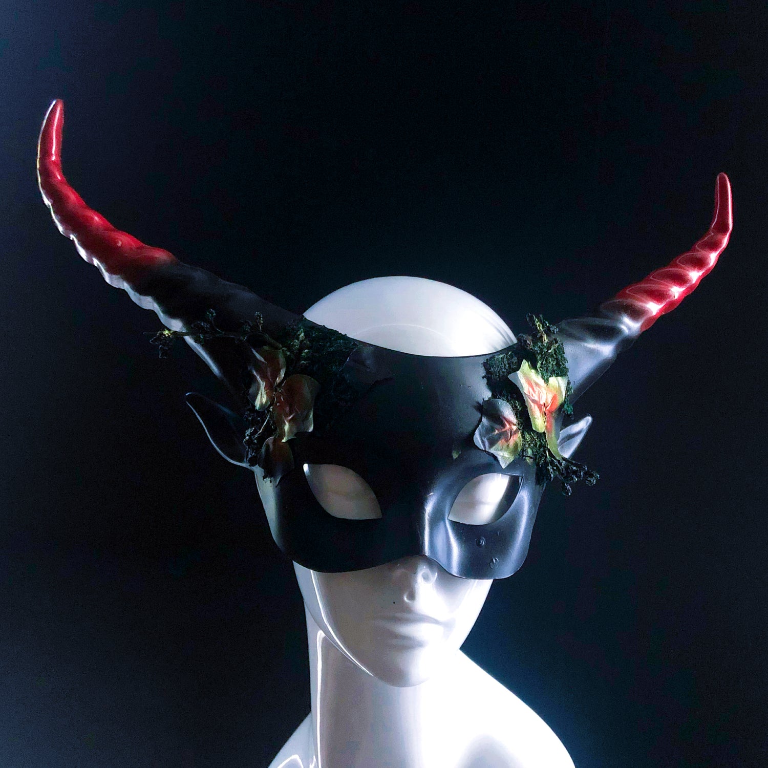 Long Horn Mask - Red Forest
