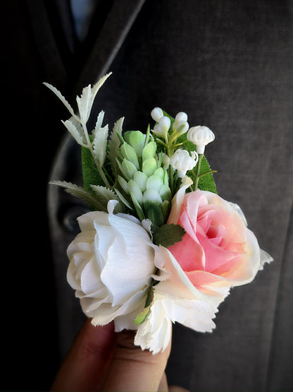Meadow Blush - Boutonniere &amp; Corsage