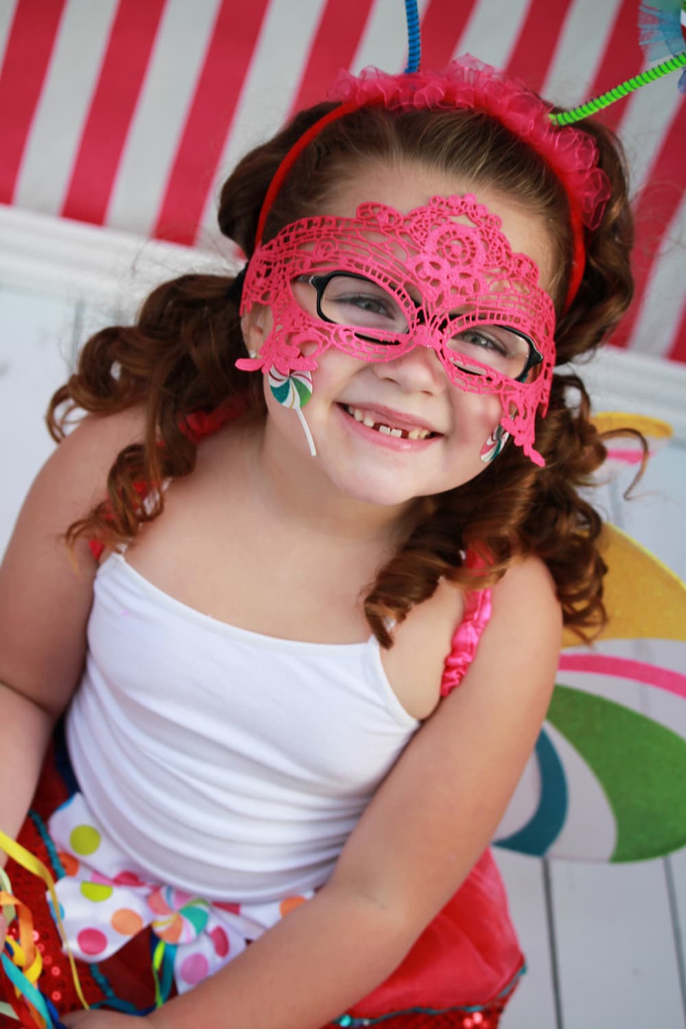 Kids Lace Mask - Pink