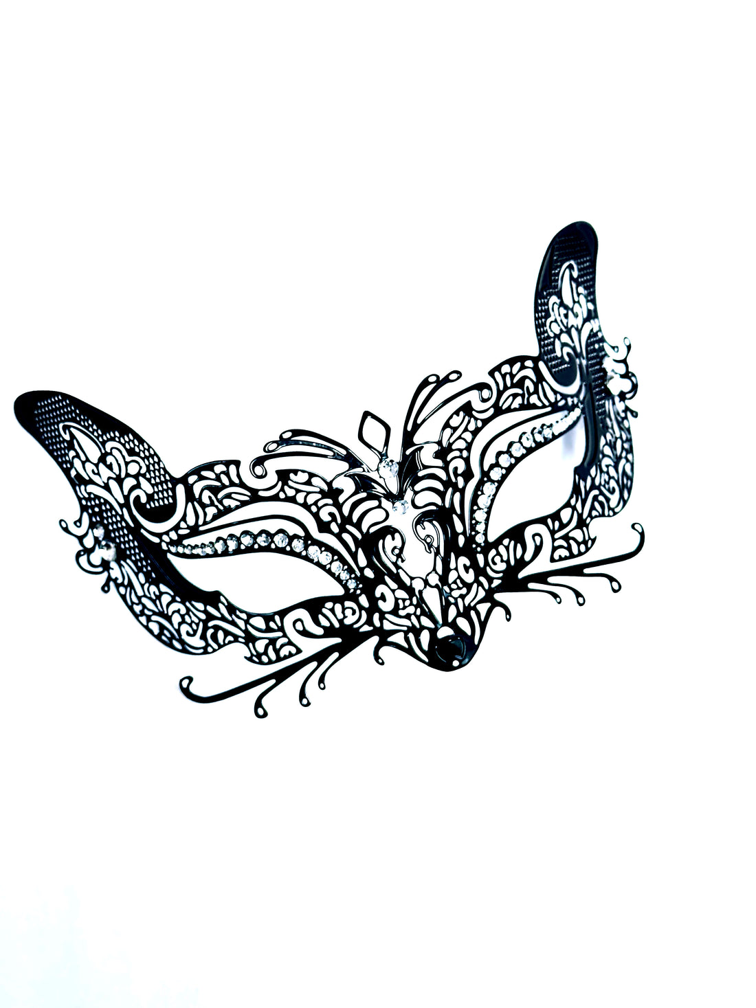 Black fox metal mask 