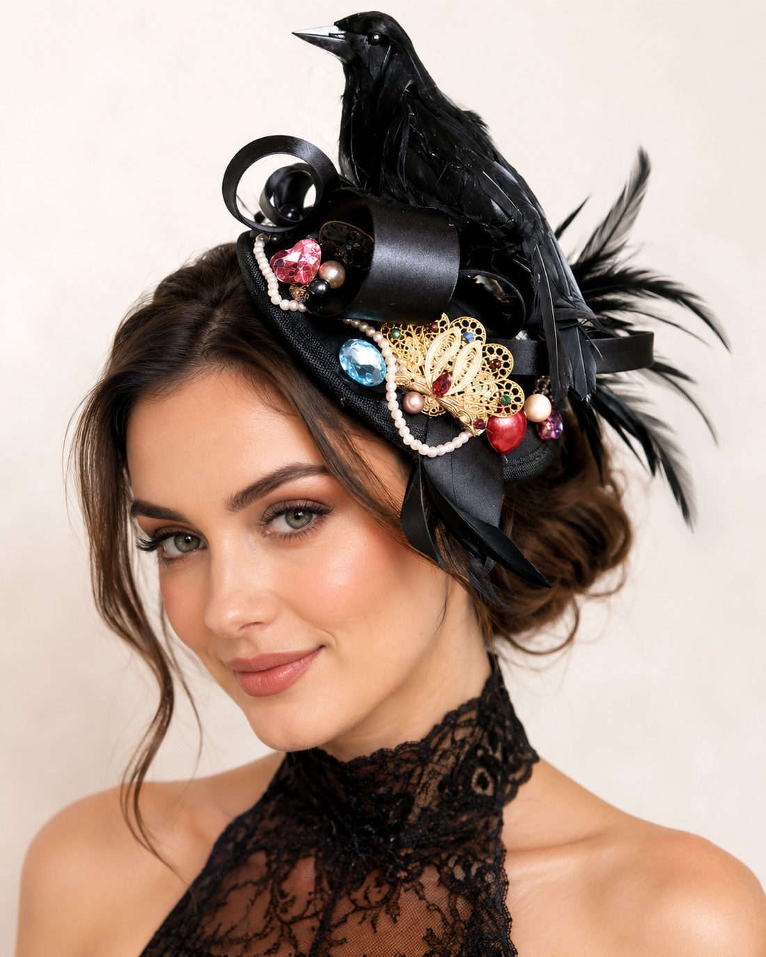 Enchanted Crow Fascinator Hat