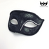 Men masquerade mask featuring a black rhinestone scrollwork mask 