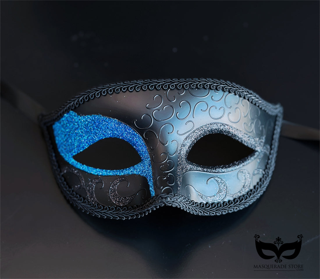 Sapphire Glitter Nocturne – Black Mask