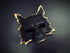Black wolf mask for men featuring bold texture and animal shape for a masquerade ball or Halloween costume
