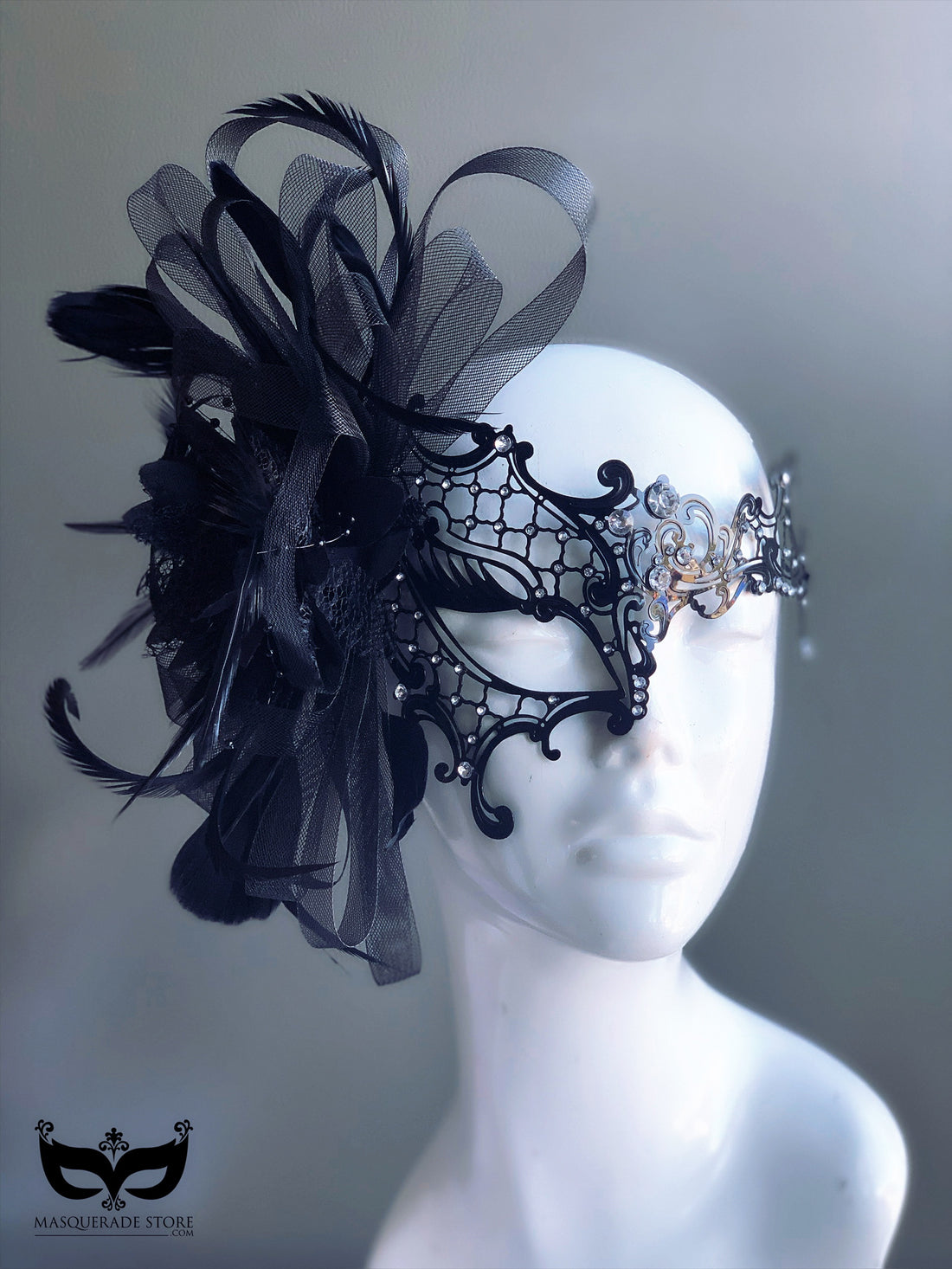 Phantom Mask - Black Feather