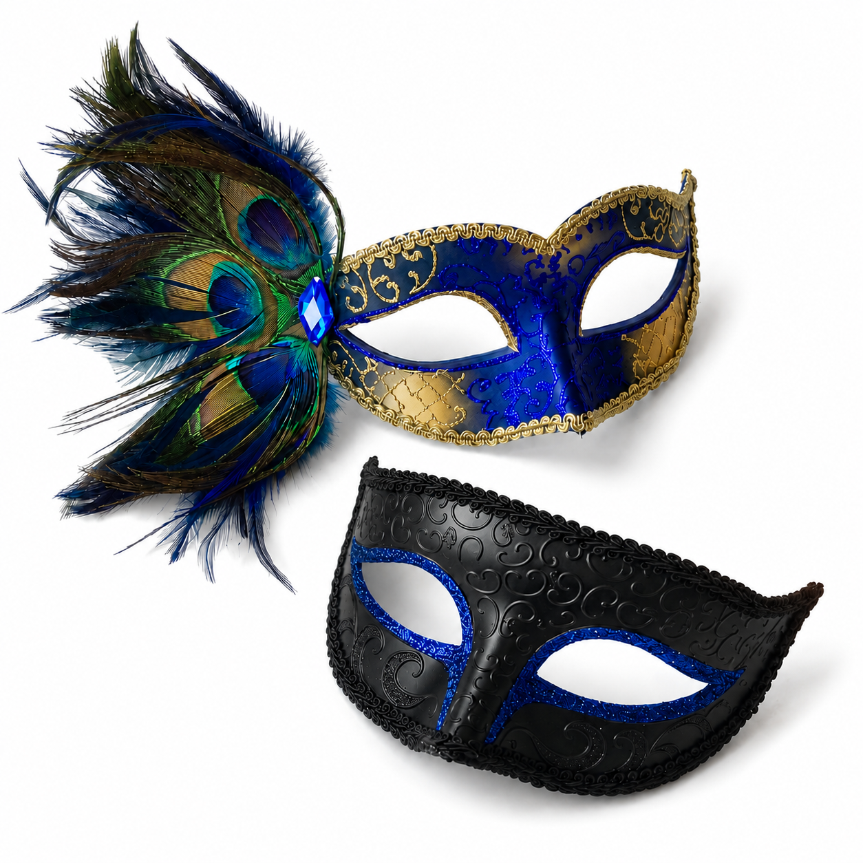 Sapphire Moonlit Gala - Blue &amp; Gold Pair