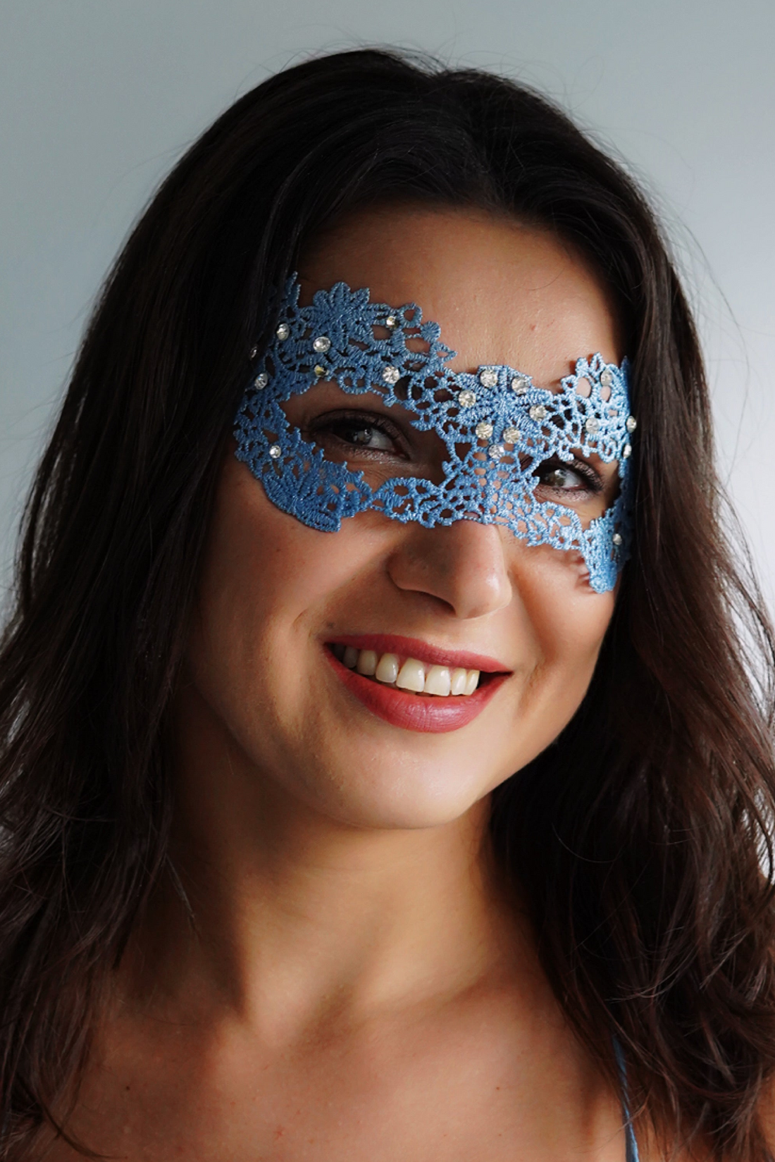 Princess Lace Mask - Blue