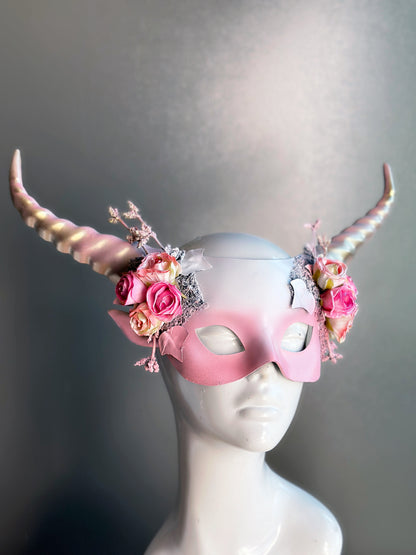 Long Horn Mask - Pink Beauty