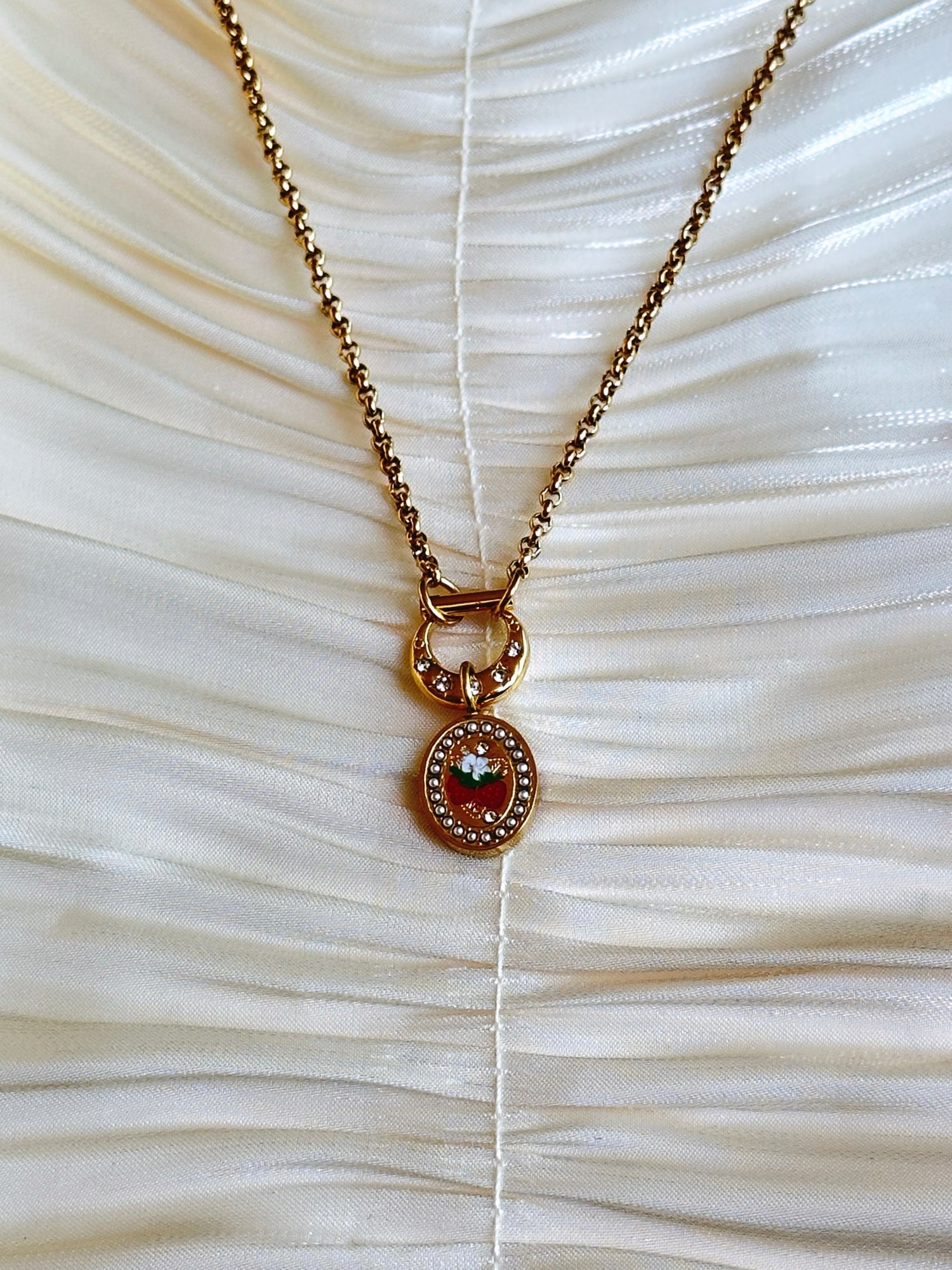 Liora Strawberry Charm Necklace