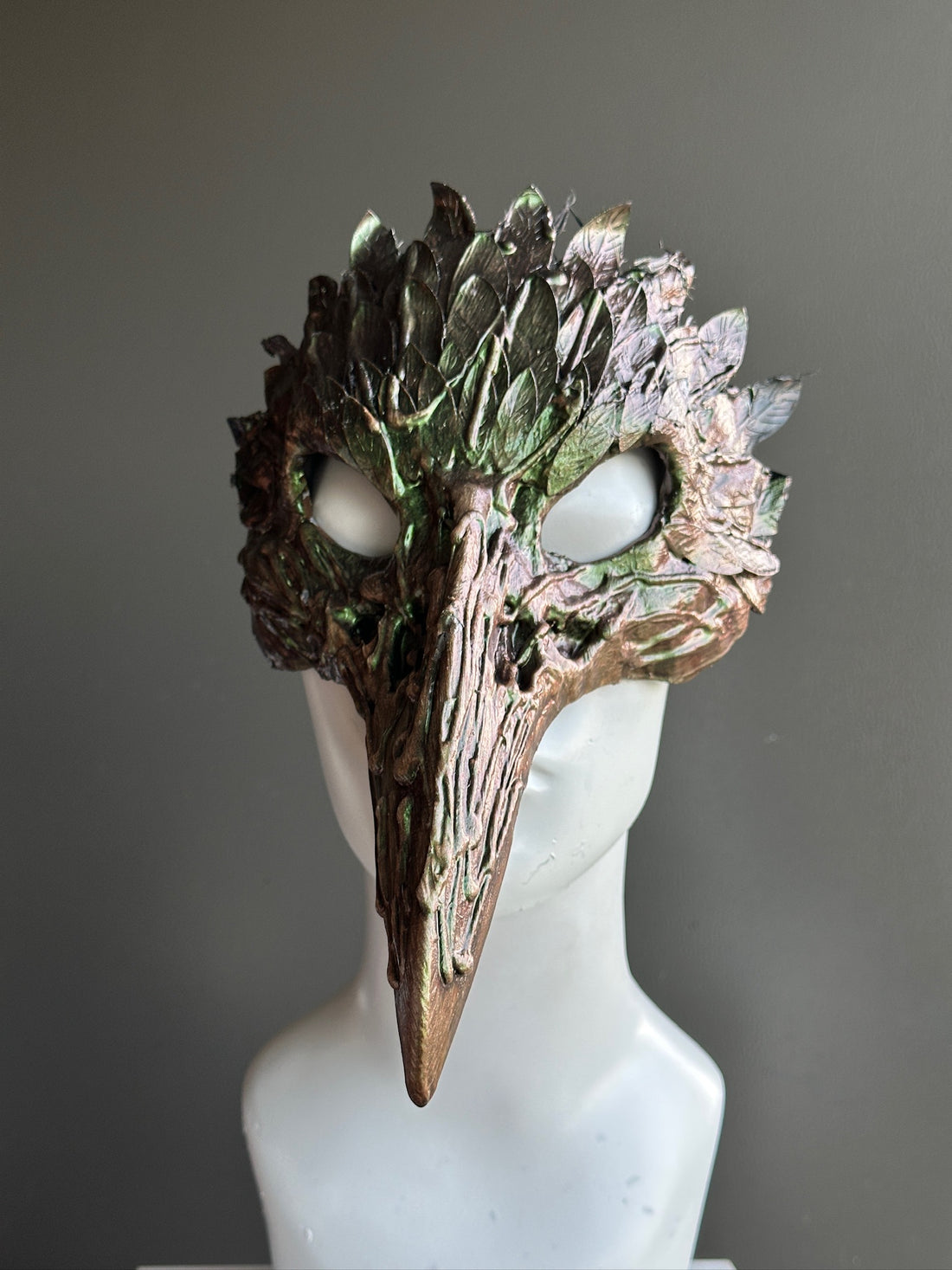 Bird Skull Mask - Green/Bronze