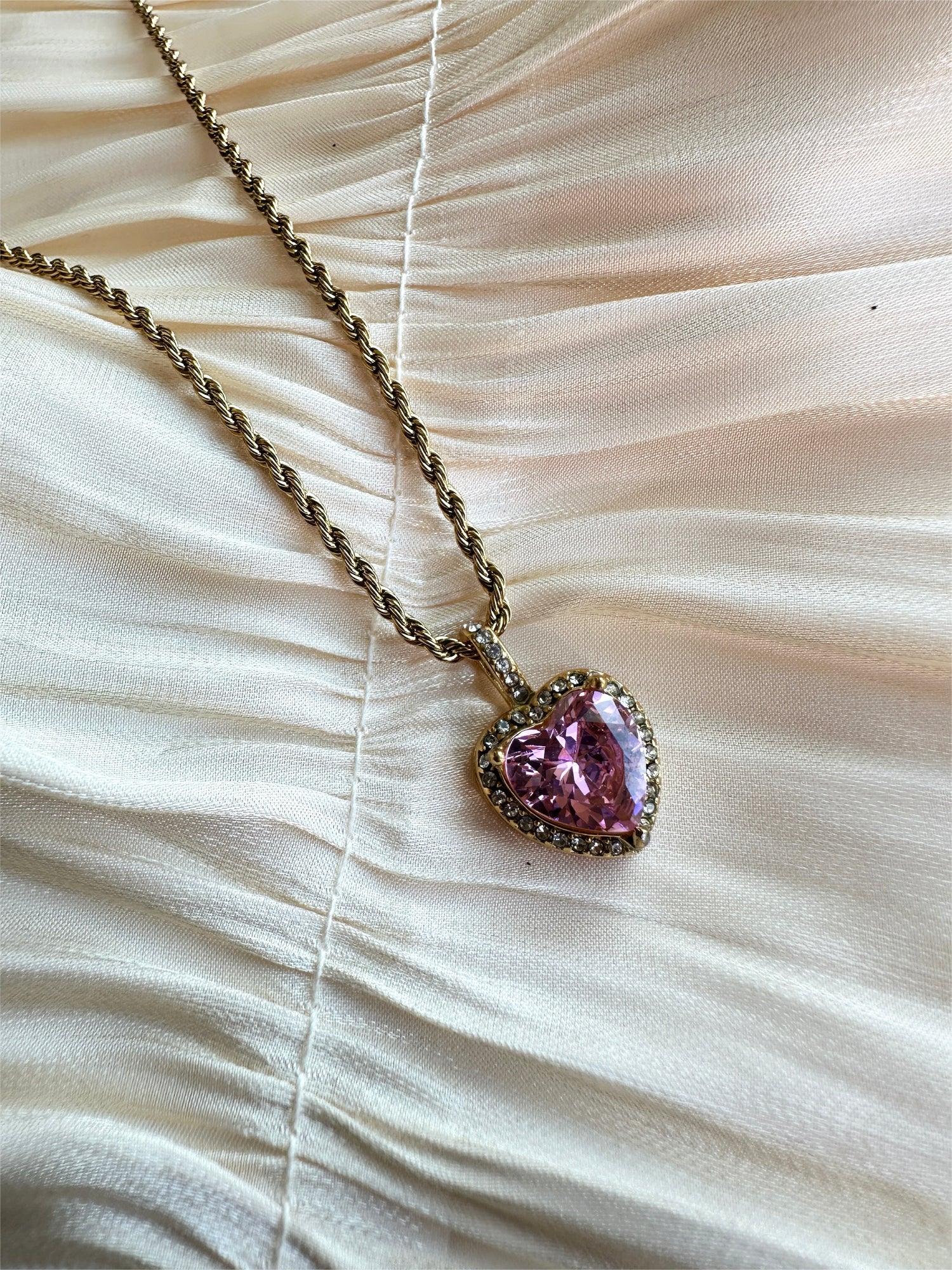 Liora Blush Heart Pendant Necklace