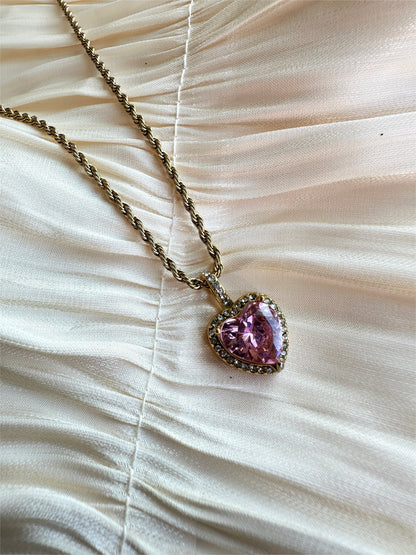 Liora Blush Heart Pendant Necklace